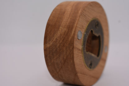 Viking flesopener (rond) in massief iep – Valknut gravure