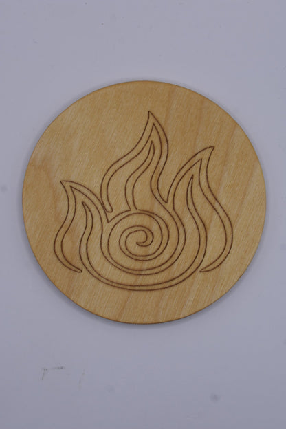Avatar Element Coasters – Natural (Set van 4)