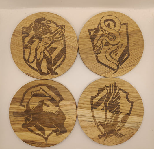 Magische onderzetter - set van 4 huizen