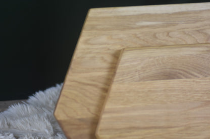 Handgemaakte eiken snijplanken set, food-safe afgewerkt